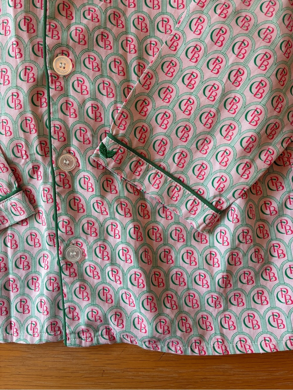 Petite Plume-The Colony Hotel-Pink and Green-Girls-Pajama-Set-12 - Picture 4 of 14